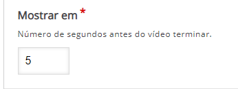 segundos antes de terminar o video