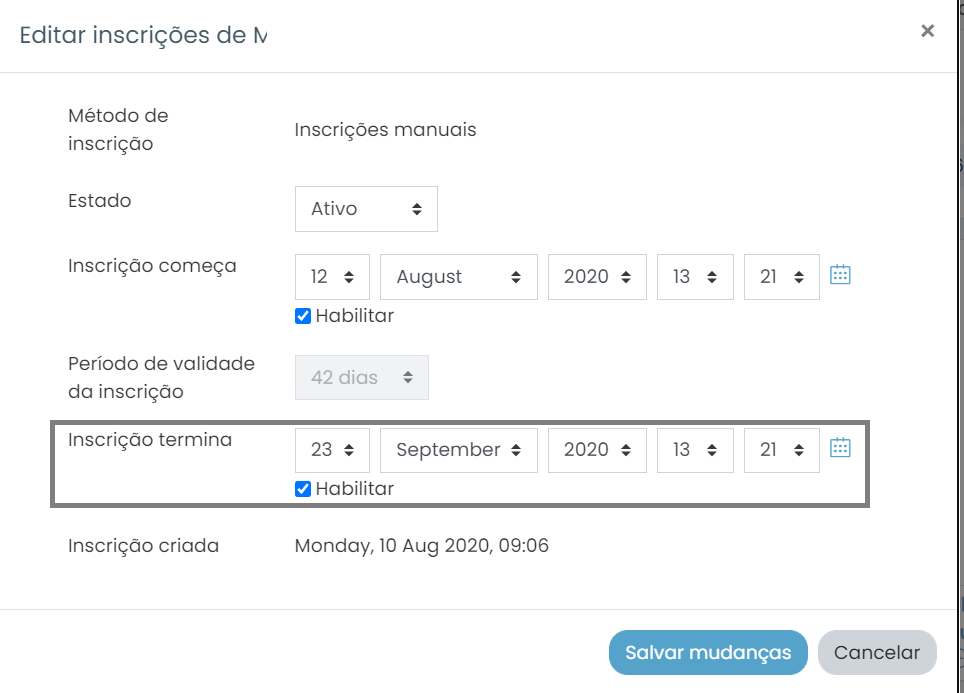 Inscrição