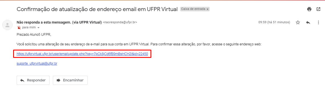 Copie e cole o link em uma nova aba no navegador